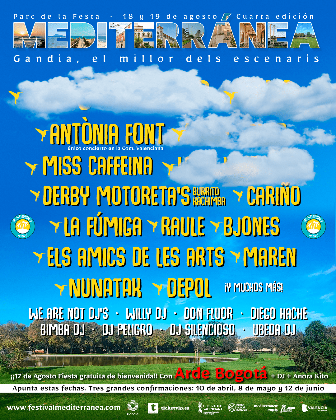 Cartel Mediterránea 2023 - confirmaciones enero
